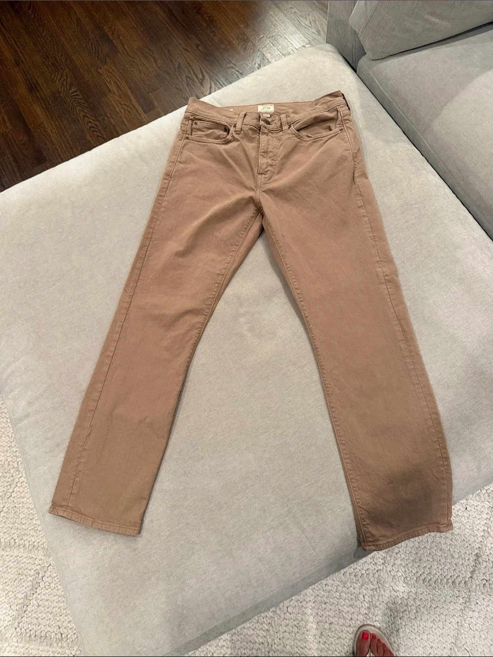 J. Crew Men's Slim Straight Jeans in Light Brown